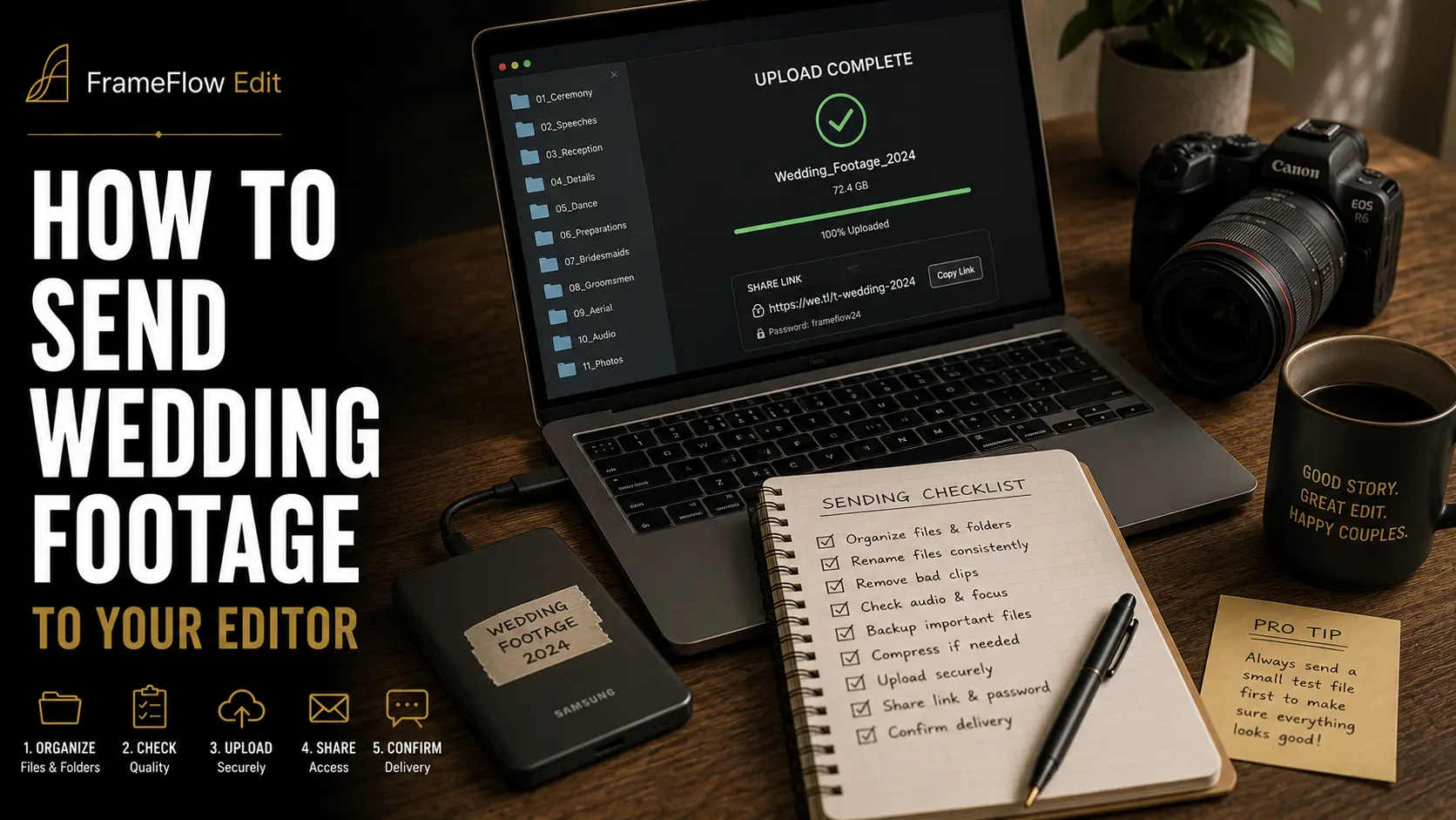 How to Send Wedding Footage to Your Editor