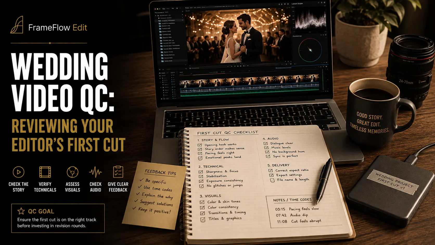 Wedding Video QC: Reviewing Your Editor's First Cut