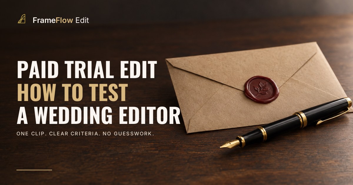 Paid Trial Edit: How to Test a Wedding Video Editor
