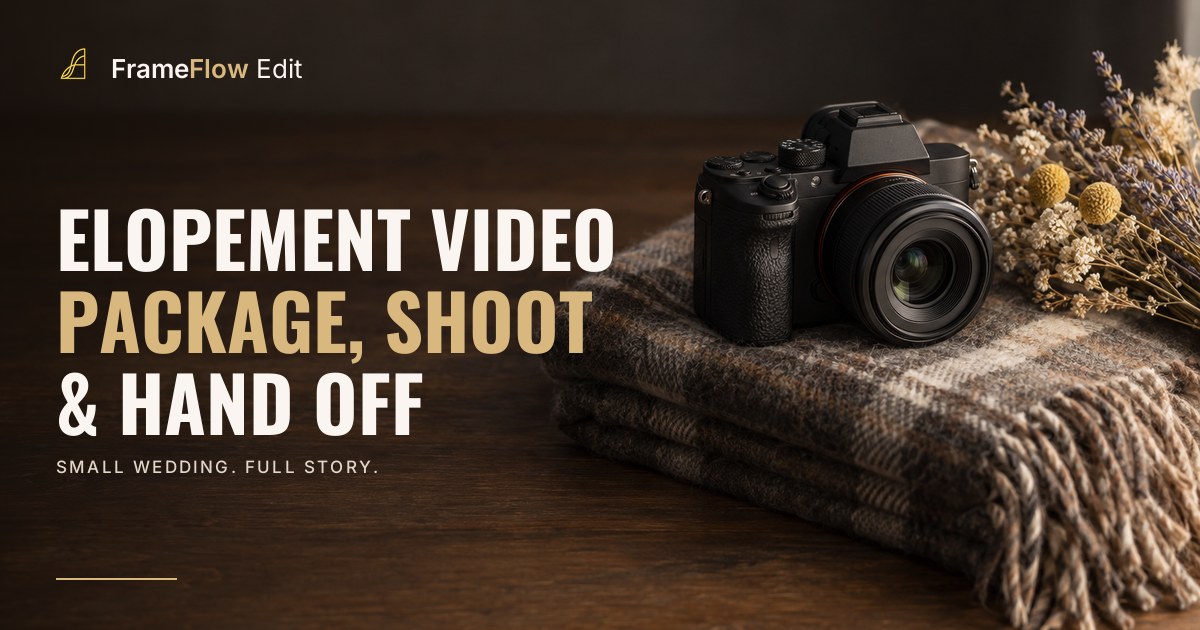 Elopement Video Editing: Package, Shoot & Hand Off