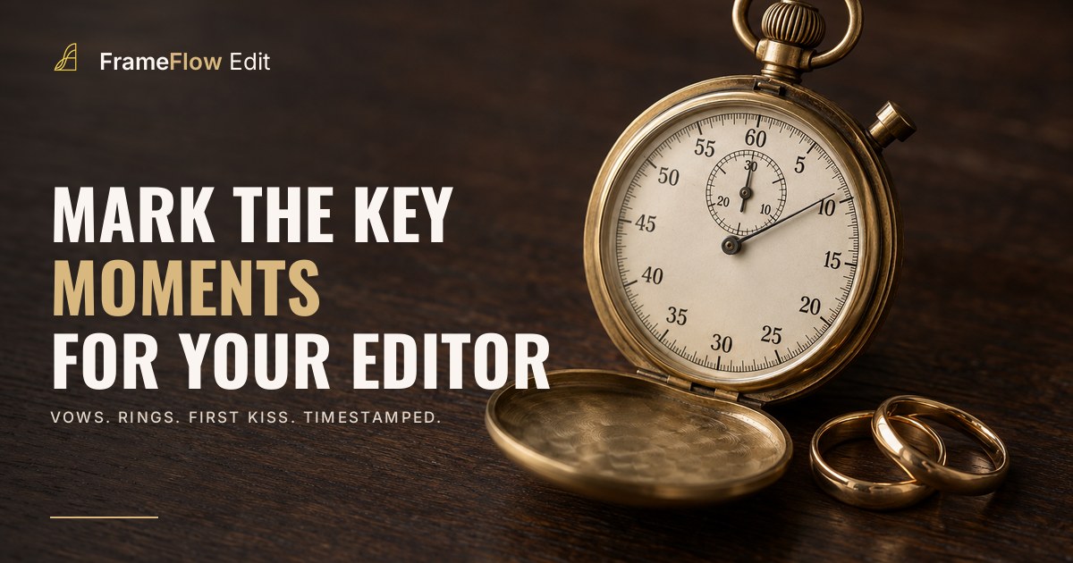 How to Mark Key Moments for Your Wedding Video Editor