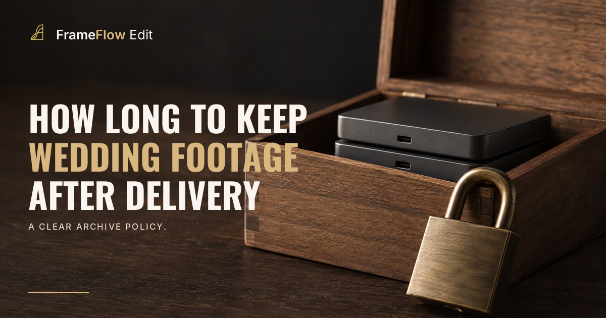 How Long to Keep Wedding Footage After Delivery