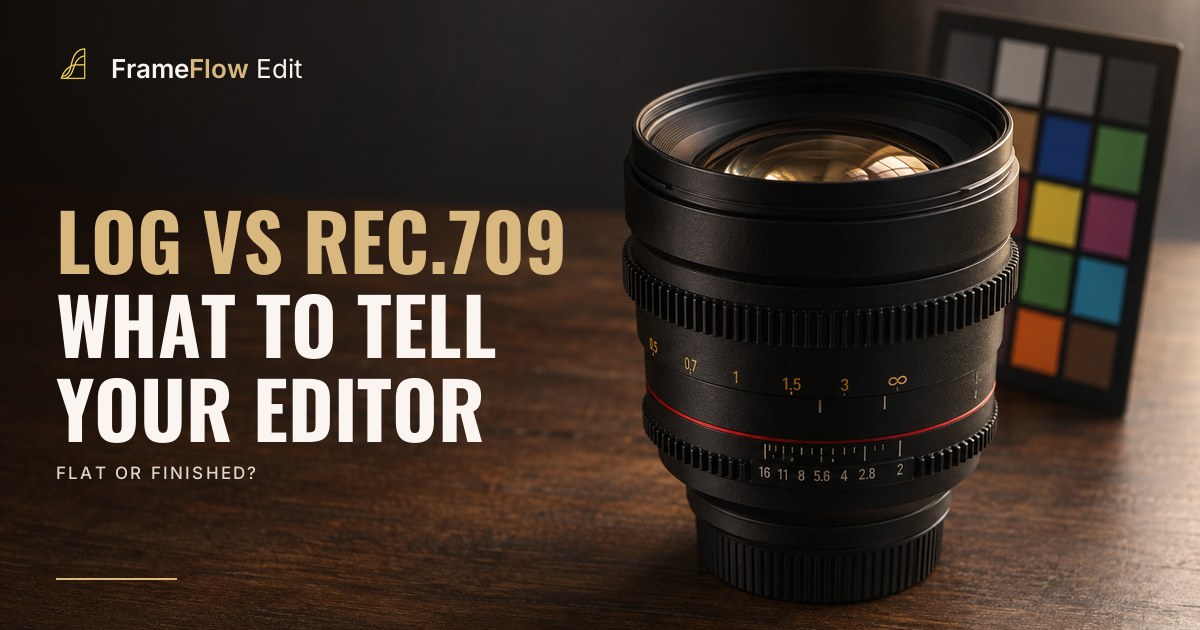 Log vs Rec.709 for Wedding Video: What to Tell Your Editor