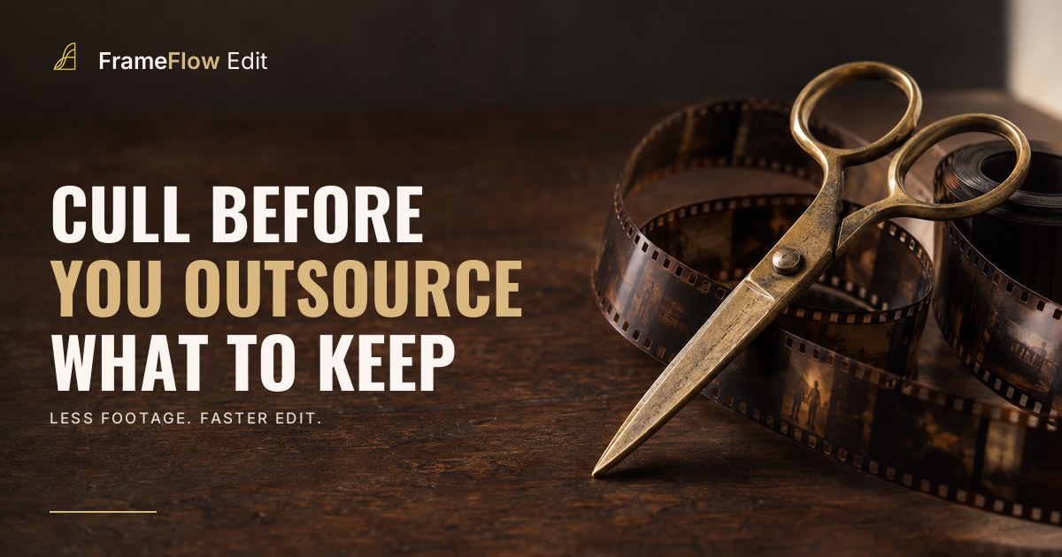 Cull Wedding Footage Before Outsourcing: What to Keep