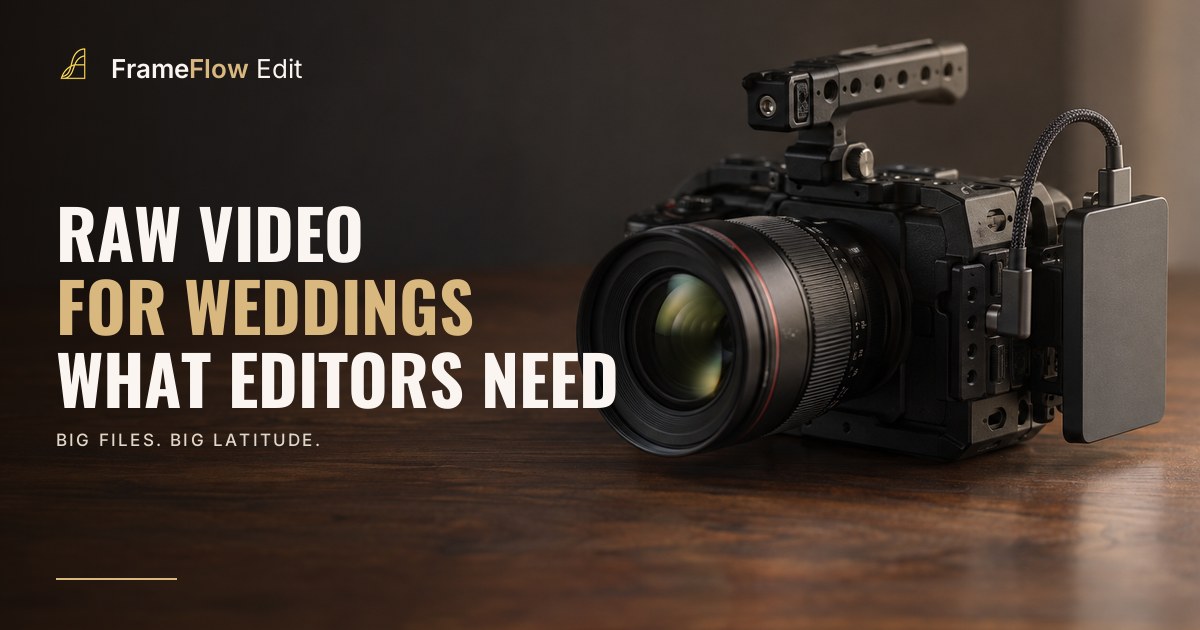 Raw Video for Weddings: What Your Editor Needs to Know