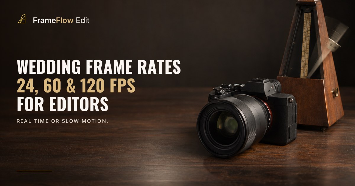 Wedding Video Frame Rates: 24, 60 and 120fps for Editors