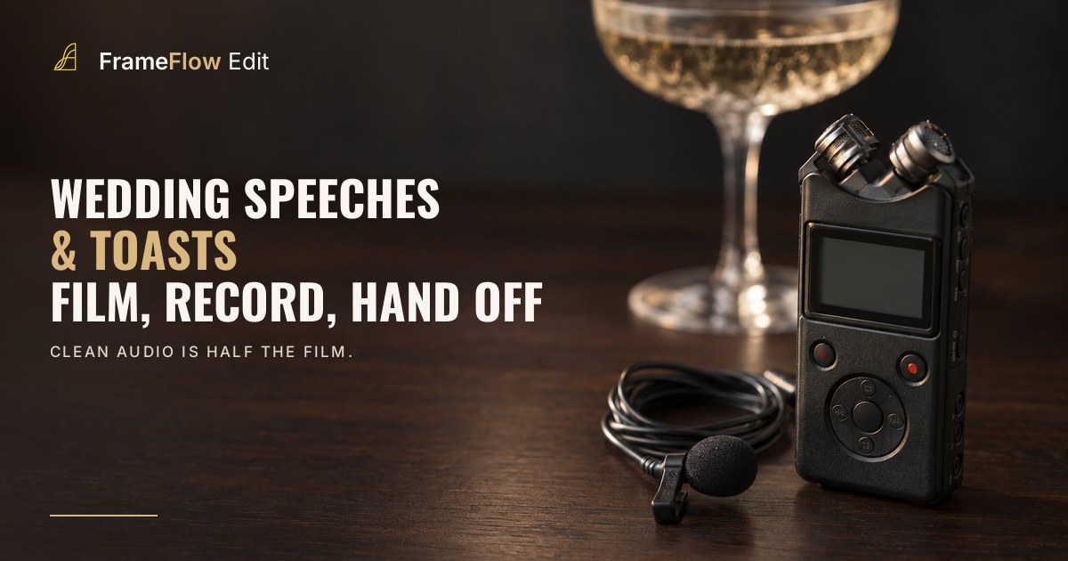 Wedding Speeches & Toasts: Film, Record and Hand Off